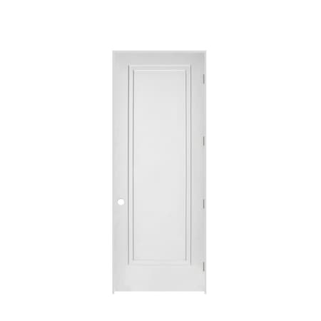 Trimlite 36"x96"x13/8" Primed 1Panel 2Step Interior Shaker 69/16" LH Prehung Door Brushed Chrome Hinges 3080pri8491LH26D6916